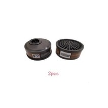비재호흡마스크 반 얼굴 먼지 가스 화학 호흡기 이중 필터 작업 안전 산업용 스프레이 용 보, 2pcs filter box