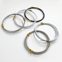 스텐 코팅 와이어 로프 액자걸이 길이연장 줄 부속, 스텐코팅와이어(고하중), 화이트(회백색), 1M