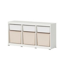 한샘 샘키즈 2단 수납장 1305, E형 크림화이트_화이트베이비핑크(E)