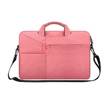 노트북가방 백팩 서류 가방 여성 노트북 컴퓨터 파우치 메신저 131415 inch notebook shoulder bag multi-pocket laptop bag 핸드백, 분홍색, 13.3인치