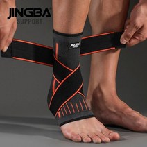 발목보호대 보호 축구 농구 중괄호 압축 나일론 스트랩 벨트 사이클링 달리기 발목 보호대, L-XL, Orange Bandage Ankle
