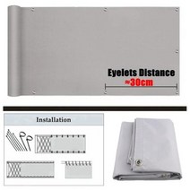 화단 울타리 고정 어닝 테라스 가림막 펜스 가리개 pvc 래티스 회색 방수 양산 천으로 개인 정보 보호 화면 안티 uv 폴리 에스터 직물 발코니 레일 메쉬 야외 그늘 항해 태양 대