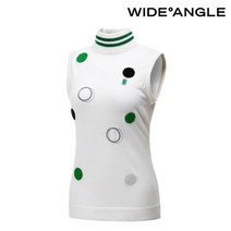 (정품)[와이드앵글] 여성 도트 터틀넥 베스트-WWU17K31, 화이트/095