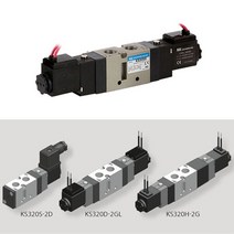 5포트 제리W07A2B4 공압솔레노이드밸브_KS320D_24V_1EA