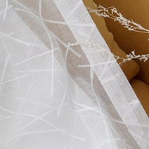 Liam 화이트 스트라이프 Tulle 커튼 거실 침실 현대 리넨 Voile 깎아 지른 창 부엌 블라인드에 대 한