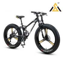 프리미엄 MTB 자전거 팻바이크 광폭타이어 24인치 26인치, 화이트-7단-쓰리 휠
