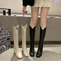 식스에비뉴 루아 지퍼 웨스턴 롱부츠