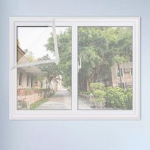 쾌청 창문 베란다 흰색 벨크로 방충망