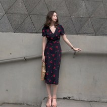휴가원피스 30대 여행 여름휴가룩 제주도룩 브이넥 롱 원피스