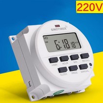 전자 타이머 프로그래밍 가능한 카운터 시간 제어 릴레이 스위치 디지털 LCD 220V, 01 White