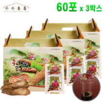 칡즙 진액 건강즙 엑기스 국내산 원액 생칡즙 100% 수수홈홈, 60포, 3박스, 100ml