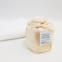 [나눔파티] 웨딩 돌잔치 생신 호텔 수건 답례품 150g 30수 실크보자기 비닐백포장, 1개, 아이보리