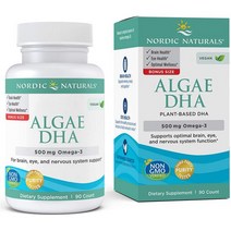 노르딕 네츄럴스 해조류 DHA 500mg 오메가-3 90소프트젤 Nordic Naturals