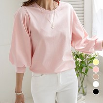 [나크21] (55~88) 퍼프소매 포인트 러블리 티셔츠 KO11-T-70