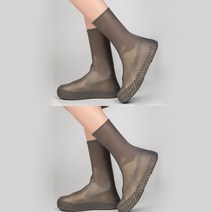 신발 방수 커버 실리콘 장마철 레인슈즈 커버 낚시 여행 필수품 뉴타임즈, 블랙+블랙 (235~280mm)