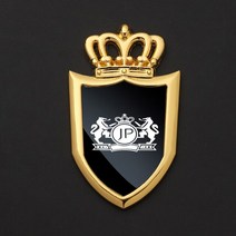 다기능 VIP JP 정션 생산용 차체 금속 스티커 윈도우 데칼 로고 배지 자동차 액세서리, [01] Black