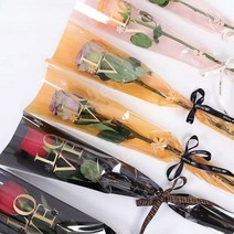 꽃 포장지 한송이 투명 opp 꽃포장 1송이 도매 포장지, 26.거울창스트레이트백[대]10개봉