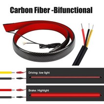 OKEEN 범 자동차 운전 브레이크 후미등 120cm 130cm 탄소 섬유 Led 스포일러 조명 방향 지시등 리어 12V, CHINA, Carbon Fiber 2_130cm