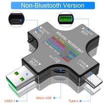 비접촉 검전기 USB3.1 테스터 32V 6.5A 타입 C 디지털 전압계 전류계 전압 검출기 보조베터리 충전기 표시기, Non-bluetooth