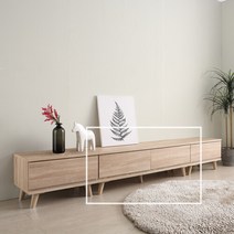 데코라인 앤 수납형 거실장 1200, 네추럴