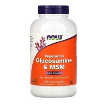 나우푸드 콘드로이친 MSM 베지테리안 글루코사민 Glucosamine MSM 240 식물성캡슐 HCl Methylsulfonylmethane silicon dioxide 이산화규소