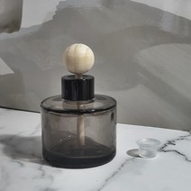 디퓨저용기 - 원형 컬러 블랙 100ml ( 사탕볼우드스틱 대 포함 ), 골드