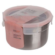 [알티피아] 퓨어 스텐 원형 밀폐 용기 6호 1100ml, 상세 설명 참조