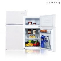 쿠잉 미니냉장고 투도어 소형 원룸 냉장고 80L REF-087CNW