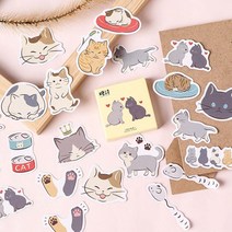 다이어리레시피 애교 냥이 고양이 다꾸스티커 인스 데코, S55-애교냥이