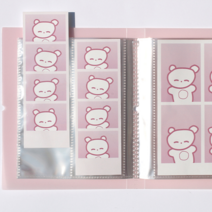인생네컷 파일 콜북 하루필름 셀픽스 앨범 4X6 동시 수납, 블랙