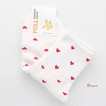 SPRa_중학생매일양말 고등학생여성 하트패턴 여자5개세트 목양말 면양말 여학생 발목편한 국산 봄양말 삭스 여중생yza255