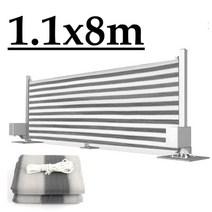 메쉬 휀스 펜스 철망 울타리 회색 줄무늬 발코니 스크린 계단 레일 안티 uv 방풍 아파트 발코니 보호 테라스 보호소 개인 정보 보호망, 1.1x8m