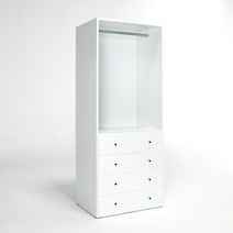 옵티마 롤스크린 드레스룸 800 4단서랍장 시스템옷장, 화이트_HNAO07W0C