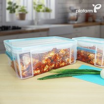 플라팜 탱크 밀폐 대용량 아삭김치통 김치발효 사각 발효용기, 다크그레이 26리터, 1개