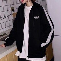 젠틸레 빅사이즈 오버핏 기모 후드집업