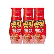 CJ 장 해찬들 고기찍어먹는장 찍장 매콤쌈장 쌈밥 고기쌈장 300g 3개 1세트