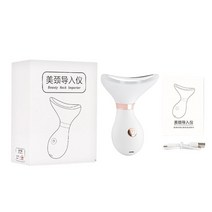 가정용고주파 얼굴리프팅기구 초음파마사지기 v 목 난방 목 미용 에센스 수입 led 광자, 하얀, White_CN, White