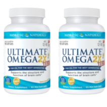 [Nordic Naturals] 얼티메이트 오메가 2X 틴 1120 mg EPA 586DHA 456 딸기 맛 60 미니 소프트젤 2 set, 1개, 기본