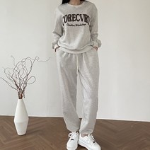 르엠마 SET [기모안감] 맨투맨 조거팬츠 여자트레이닝세트 홈웨어 츄리닝 여성트레이닝세트 여자운동복 여성운동복 기모 여성 긴팔 트레이닝 세트 81337