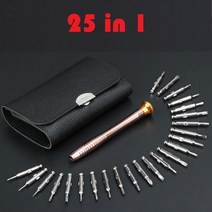 25 in 1 미니 정밀 스크루 드라이버 마그네틱 세트 전자 Torx 아이폰 호환 카메라 시계 pc용 수리 도구 키트 열기, 한개옵션1