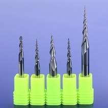 밀링 비트 라우터 커터 1Pcs 볼 코 테이퍼 엔드 밀 솔리드 카바이드 CNC 도구 2 플루트 목재, 9.1pcs - 4.0xR0.25x20.5x50L