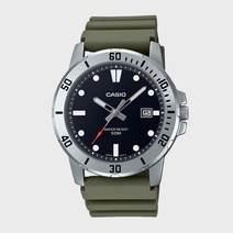 CASIO 카시오 MTP-VD01-3E 다이버 카키 우레탄 남성시계