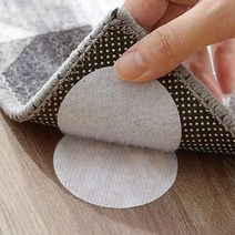 밸크로 테이프 암수 그립퍼 고정 카펫 러그 1쌍, 블랙원형 UK00107