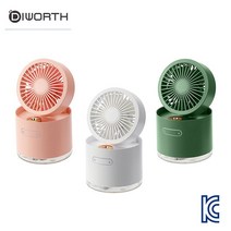 험피팬 D22 탁상용선풍기 가습기겸용 미니선풍기 2in1 접이식 LED무드등, D22 그린