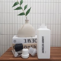 다담 미니멀리즘 사각 세제소분용기 1.8리터 / 역류방지 계량캡 색상 스티커 추가, 화이트, 스티커 없음