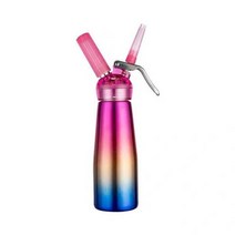 생크림 휘핑기 카페 휘핑 크림 가스 기계 질소 크림기, 은색 플라스틱 팁 500ml ABS 배관 팁
