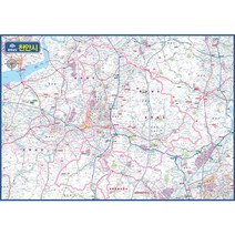 천안시전도 (소-중-대) 충청남도 천안시 경계표시 관내도 천안지도, 코팅형 소형110x78cm