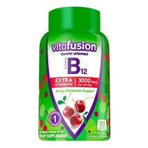 Vitafusion Extra Strength 비타민 B12 젤리 90개 (포장 다를 수 있음), 90 Count (Pack of 1)