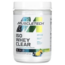 Muscletech 머슬테크 ISO Whey 클리어 울트라-퓨어 프로틴 분리유청단백질 레몬 베리 블리자드 1.10 lbs (503 g) 웨이프로틴 류신 빠른 흡수 헬스보충제 근육