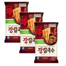 풀무원 강원도식 장칼국수 [2인분(439g)x3봉] 얼큰한국물 쫄깃함 진한국물 존맛탱 한끼대용, 24세트